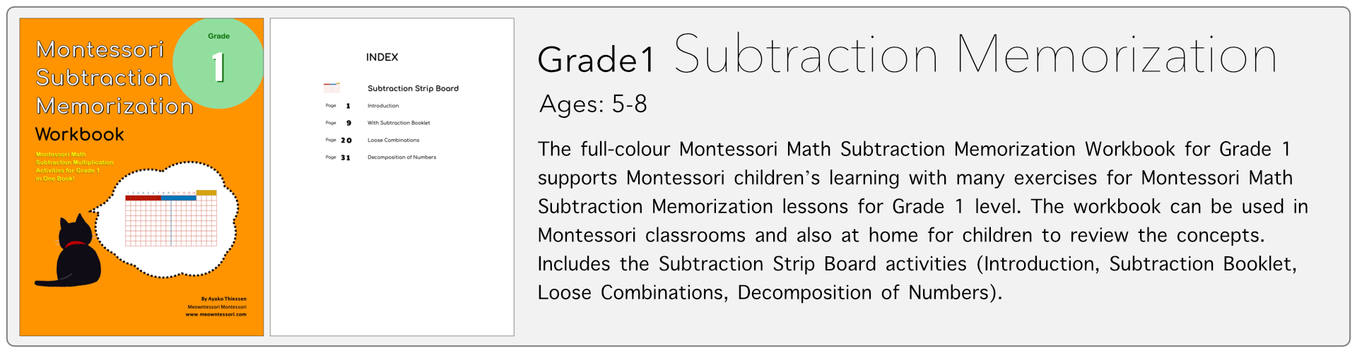 grade1 subtraction memorization